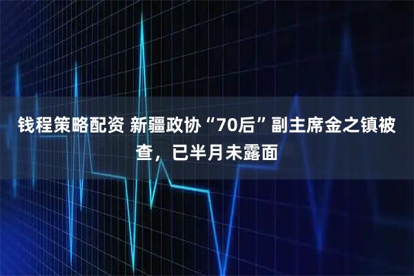 钱程策略配资 新疆政协“70后”副主席金之镇被查，已半月未露面