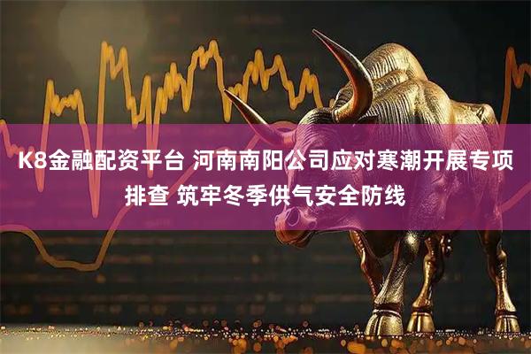 K8金融配资平台 河南南阳公司应对寒潮开展专项排查 筑牢冬季供气安全防线
